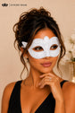 White masquerade mask for women product view 2