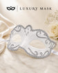 Silver White masquerade mask for women product view 5