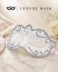 Silver White Venetian masquerade mask for women product view 5