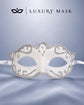 Silver White Venetian masquerade mask for women product view 6