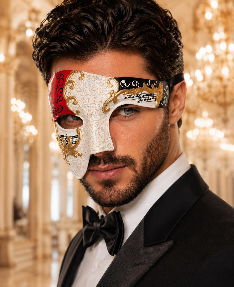 Red Gold Phantom of the Opera Mask