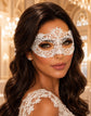 White Floral Lace Masquerade Mask
