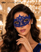 Blue Venetian Lace Mask
