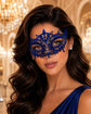 Blue Venetian Lace Mask