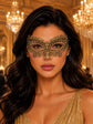 Black Gold lace masquerade mask for women