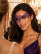 Purple lace masquerade mask for women product view 6