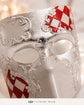 Silver White masquerade mask product view 6