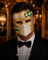 Gold White masquerade mask