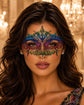 Rainbow Lace Masquerade Mask for Women