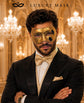 Antique Blue Gold Venetian Mask For Men