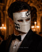 Black Silver masquerade mask product view 5