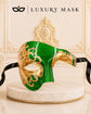 Green Gold Phantom Masquerade Mask for Men
