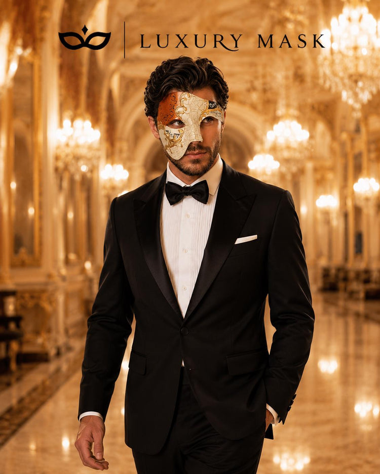 Copper Gold Phantom of the Opera Mask