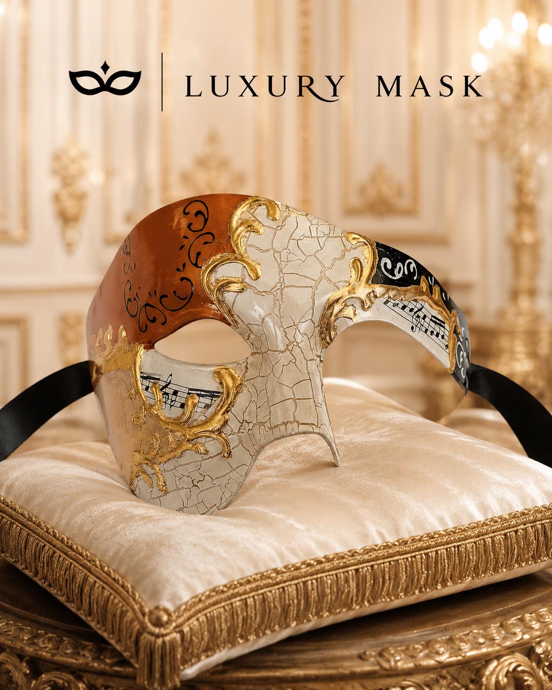 Copper Gold Phantom of the Opera Mask