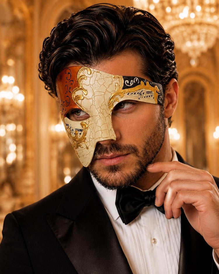Copper Gold Phantom of the Opera Mask