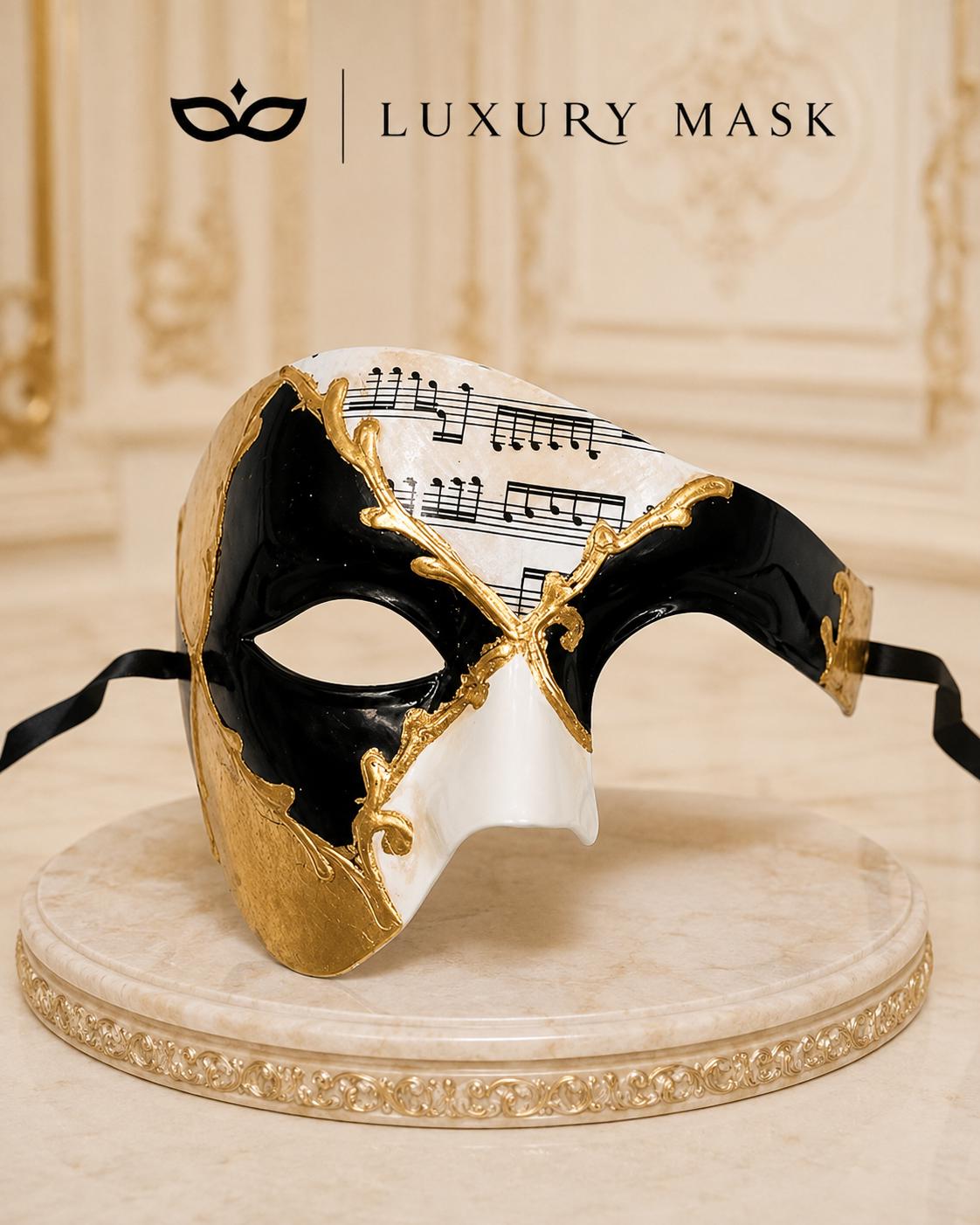 Gold Black Phantom of the Opera Mask
