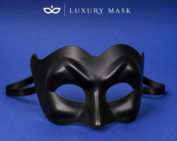Black masquerade mask for men product view 7