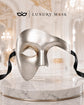 Solid Silver Phantom of the Opera Mask for Men