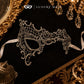 Silver lace masquerade mask for women product view 5