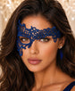 Blue lace masquerade mask for women