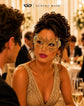 Gold metal masquerade mask product view 5