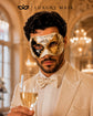 Black & Gold Musical Venetian Masquerade Mask for Men