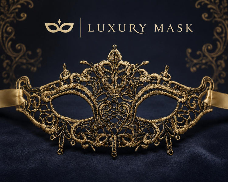 Gold Lace Masquerade Mask for Women – Belle