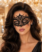 Black Lace Masquerade Mask for Women – Mysterious Venetian Lace Eye Mask for Masquerade Ball, Mardi Gras, Halloween, Wedding & Costume Party