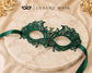 Green Lace Masquerade Mask for Women – Aria