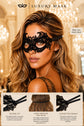 Black Lace Masquerade Mask for Women with Elastic Band