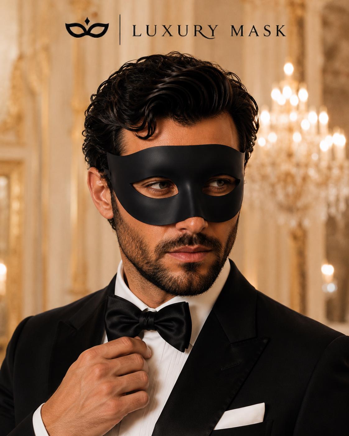 Classic Black Venetian Mask for Men