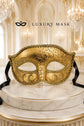 Gold Glitter Venetian Masquerade Mask for Men