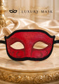 Red & Black Glitter Venetian Mask for Men