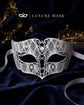 White Diamond Laser Cut Venetian Mask for Men