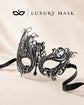 Black metal masquerade mask for women product view 5