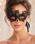 Black metal masquerade mask for women