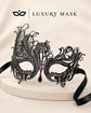 Black Pink metal masquerade mask for women product view 4