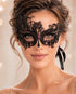 Black Pink metal masquerade mask for women