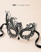 Black metal masquerade mask for women product view 6
