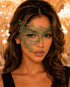 Green Olive lace masquerade mask for women