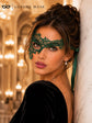 Green lace masquerade mask for women product view 4