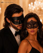 Black metal masquerade mask couples set product view 3