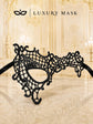 Black lace masquerade mask for women product view 5