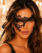 Black lace masquerade mask for women