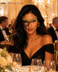 Black Gold lace masquerade mask for women product view 3