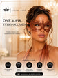 Orange lace masquerade mask for women product view 6