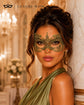 Green Olive lace masquerade mask for women product view 4