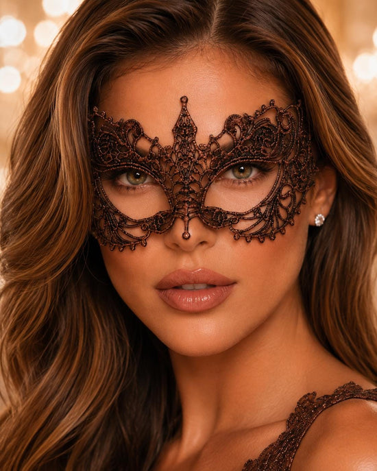 Mocha Lace Eye Mask for Women