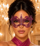 Magenta Pink Lace Masquerade Mask for Women