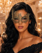 Antique Gold Swan Metal Masquerade Mask – No Stones product view 2